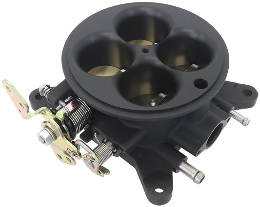 AF64-2251BLK - 4BBL Cast Throttle Body 4150 black square bore 4 barrell