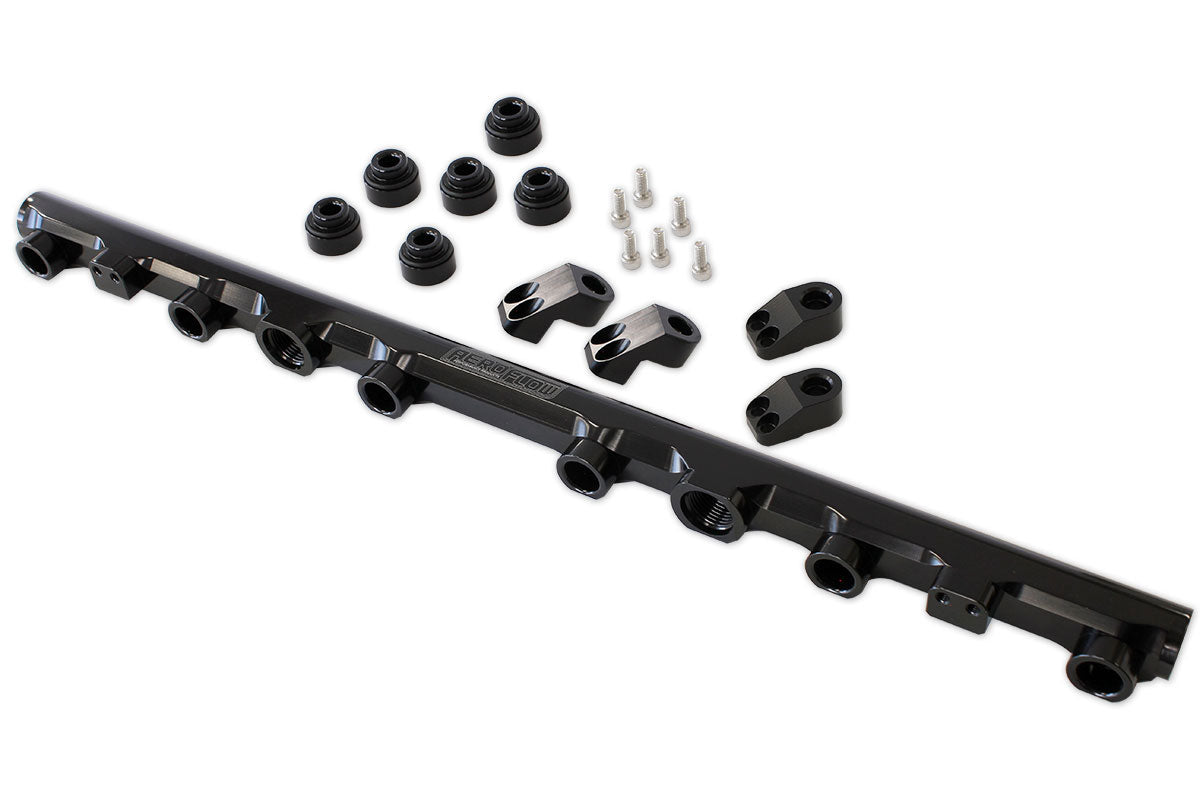 AF64-2259BLK - Toyota 2JZ-GTE Billet EFI Fuel Rail - Black