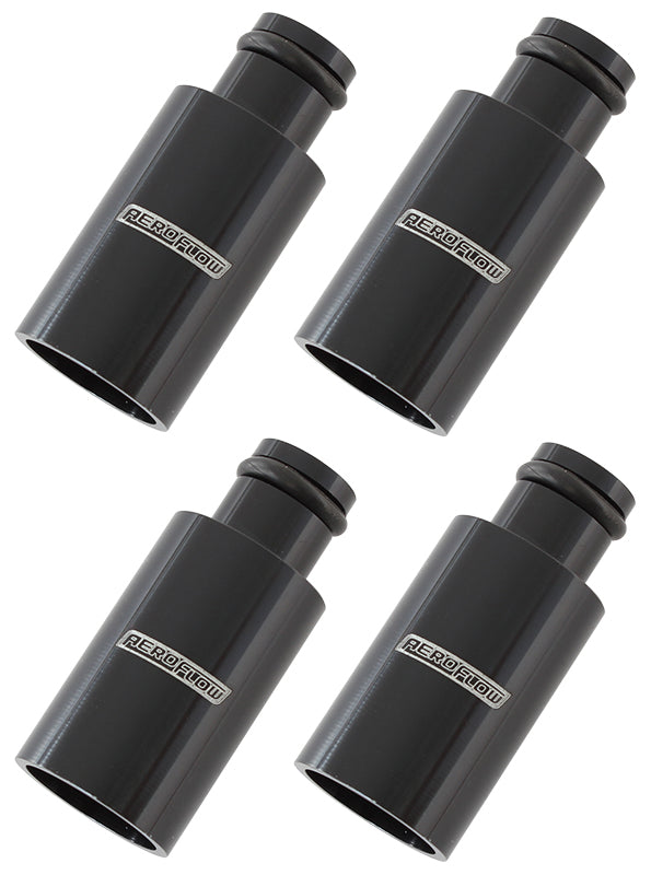 AF64-2884 - INJECTOR ADAPTER LONG 14MM TO 11MM FUEL RAIL 4 PACK BLACK