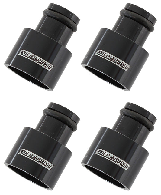 AF64-2885 - INJECTOR ADAPTER SHORT 14MM TO11MM FUEL RAIL 4 PACK BLACK