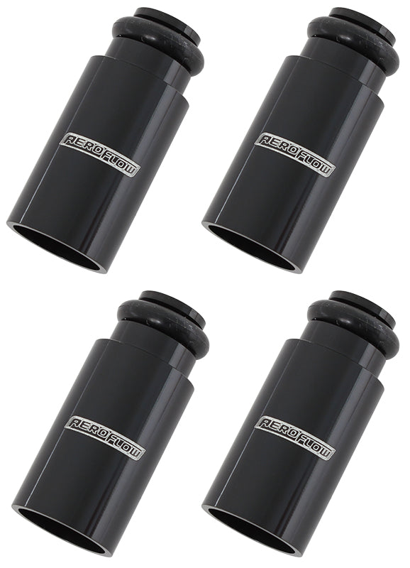 AF64-2886 - INJECTOR ADAPTER LONG 14MM TO 14MM FUEL RAIL 4 PACK BLACK