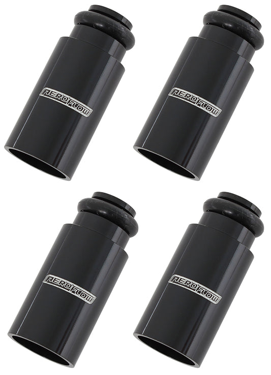 AF64-2886 - INJECTOR ADAPTER LONG 14MM TO 14MM FUEL RAIL 4 PACK BLACK