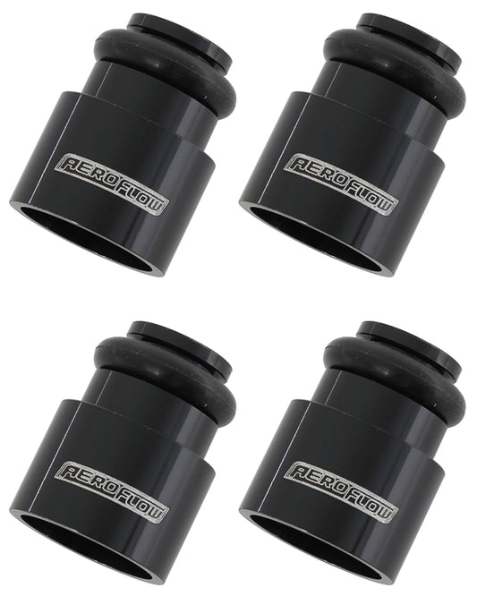 AF64-2887 - INJECTOR ADAPTER SHORT 14MM TO14MM FUEL RAIL 4 PACK BLACK