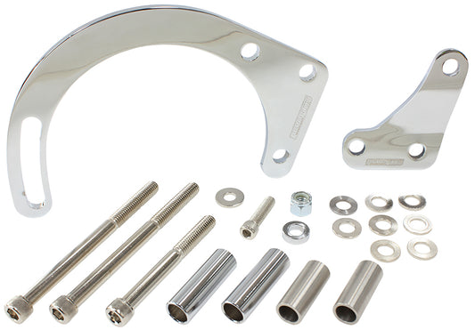 AF64-4010 - LOW MOUNT ALT BRACKET CHROME S/B CHEV WITH LONG WATER PUMP