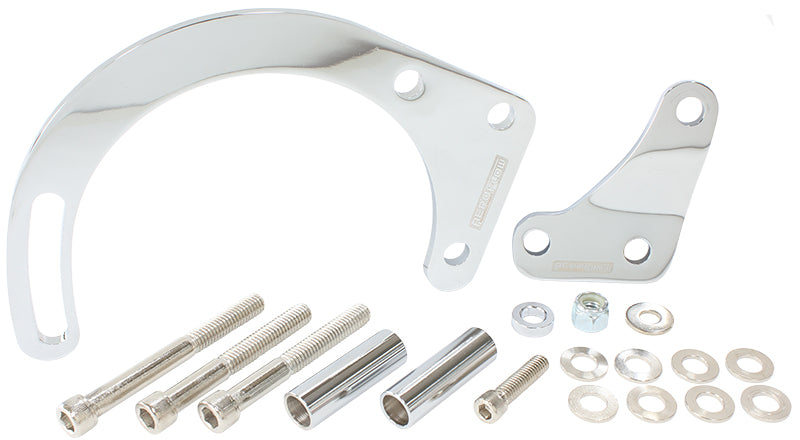 AF64-4015 - LOW MOUNT ALT BRACKET CHROME S/B CHEV WITH SHORT WATER PUMP