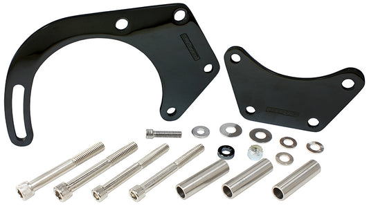 AF64-4017BLK - LOW MOUNT ALT BRACKET BLACK B/B CHEV WITH SHORT WATER PUMP