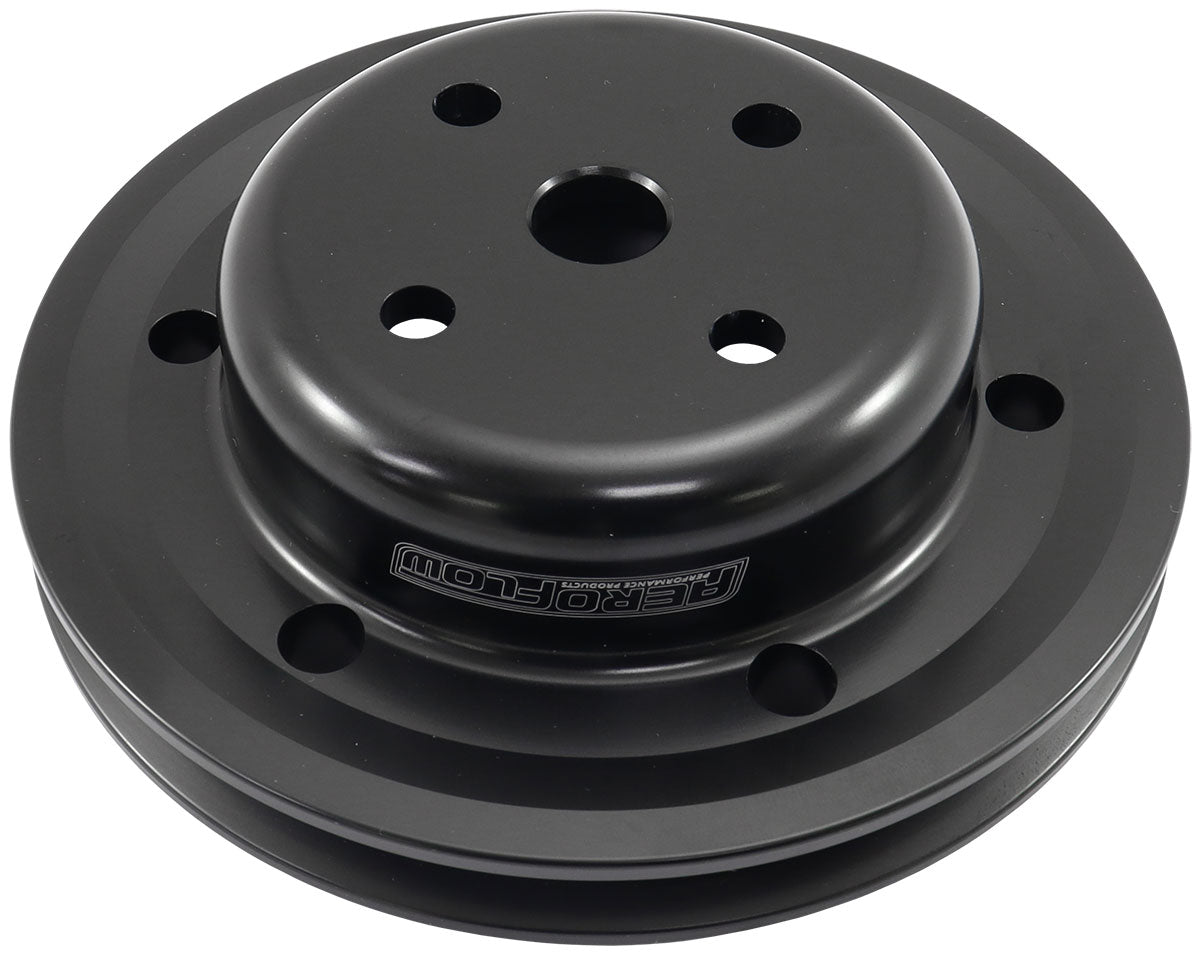 AF64-4022BLK - BLACK WATER PUMP V PULLEY HOLDEN V8 HQ-WB