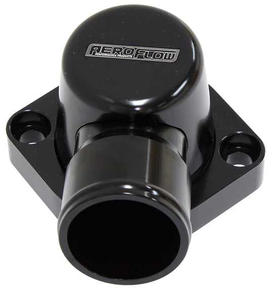 AF64-4037BLK - BILLET THERMOSTAT HOUSING BLACFORD 429 460 SWIVEL 90 DEG BBF Aeroflow - AF 64-4037BLK
