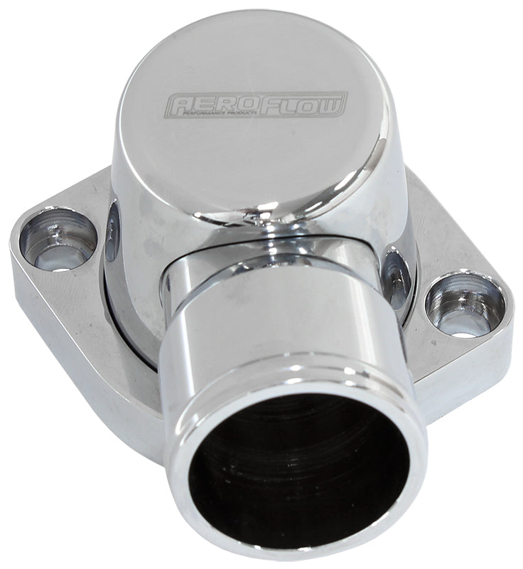 AF64-4037C - BILLET THERMOSTAT HOUSING CHROFORD 429 460 SWIVEL 90 DEG BBF Aeroflow - AF 64-4037C