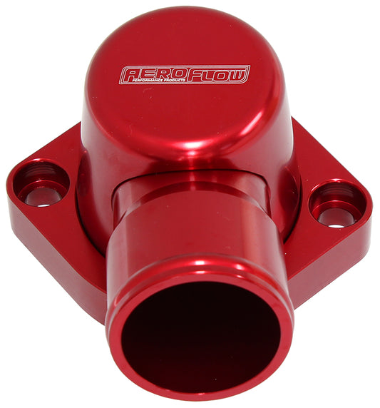 AF64-4037R - BILLET THERMOSTAT HOUSING RED FORD 429 460 SWIVEL 90 DEG BBF Aeroflow - AF 64-4037R