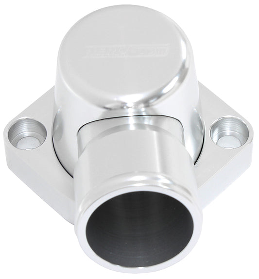 AF64-4037S - BILLET THERMOSTAT HOUSING SILVFORD 429 460 SWIVEL 90 DEG BBF Aeroflow - AF 64-4037S
