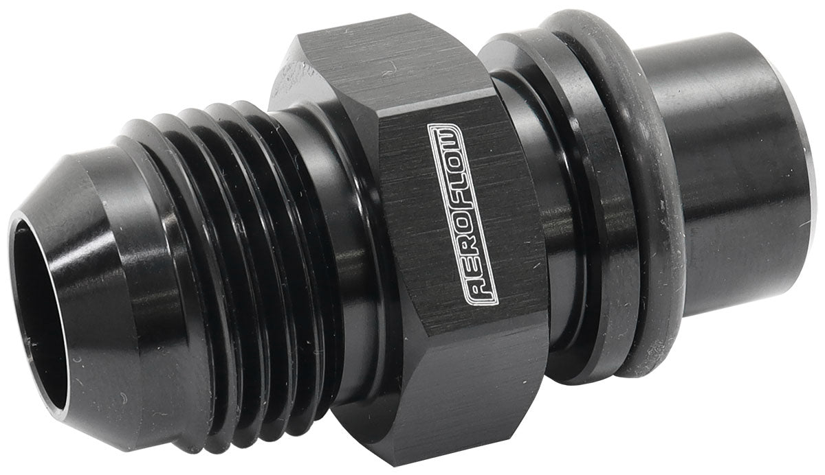 AF64-4042BLK - FORD BARRA THERMOSTAT -10AN PRESS IN ADAPTER FITTING HEATETURBO Aeroflow - AF 64-4042BLK