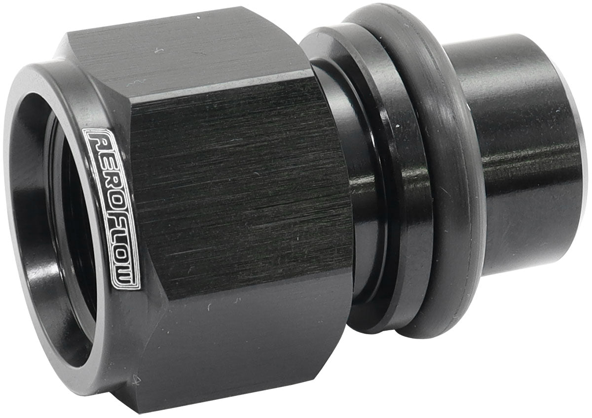 AF64-4043BLK - FORD BARRA THERMOSTAT -8ORB PRESS IN ADAPTER FITTING HEATETURBO Aeroflow - AF 64-4042BLK