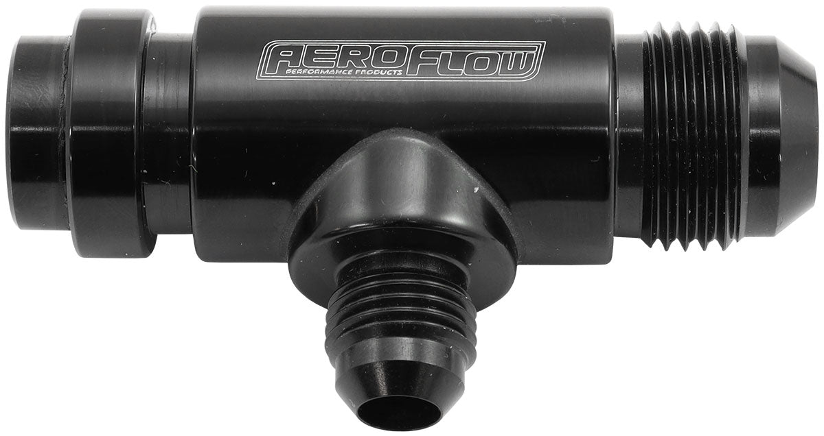 AF64-4045BLK - FORD BARRA WATER PUMP TEE PRESIN ADAPTER FITTING -10AN -6AN