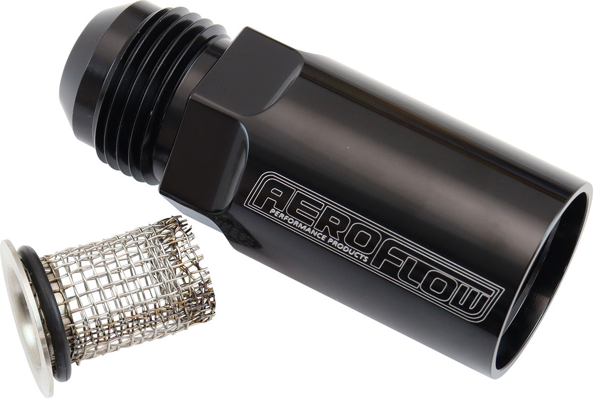 AF64-4099BLK - DRY SUMP SCAVENGE OIL FILTER STRAIGHT -12AN MALE FEMALE