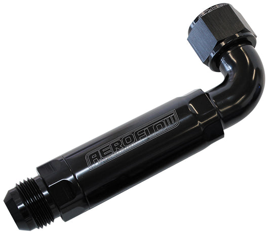 AF64-4100BLK - -12AN 90 DEG TO INLINE FILTER FOR USE WITH DRY SUMP PANS