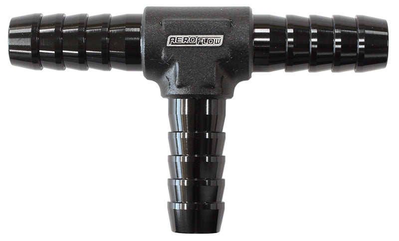 AF64-4201BLK - ALUMINIUM T PIECE 4MM / 5/32" BLACK TEE VACUUM SILICONE HOSE