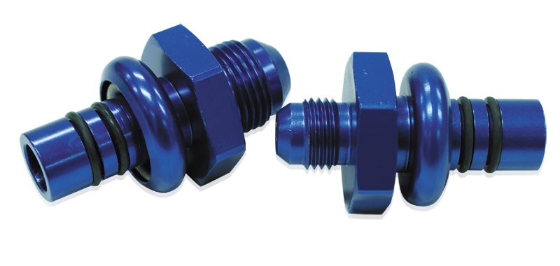 AF64-4356 - FORD EFI REGULATOR ADAPTER -6AN WITH .435" SHANK BLUE