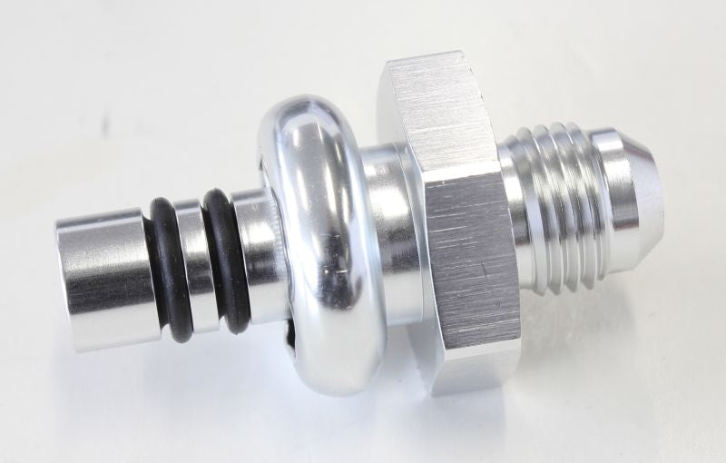AF64-4356S - FORD EFI REGULATOR ADAPTER -6AN WITH .435" SHANK SILVER