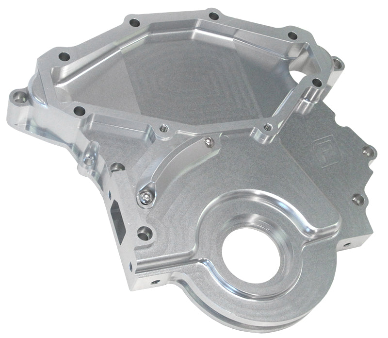 AF64-4358S - HOLDEN 304 308 BILLET TIMING COVER ACCEPTS MECH FUEL PUMP