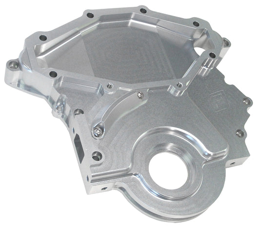 AF64-4358S - HOLDEN 304 308 BILLET TIMING COVER ACCEPTS MECH FUEL PUMP