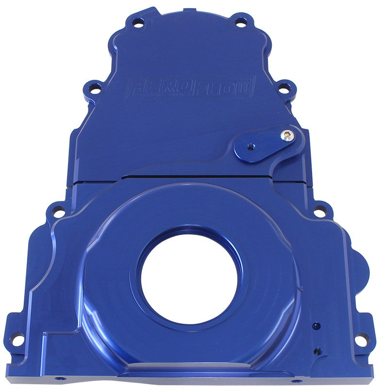 AF64-4361 - HOLDEN CHEV LS BILLET 2 PIECETIMING COVER BLUE ANODISED
