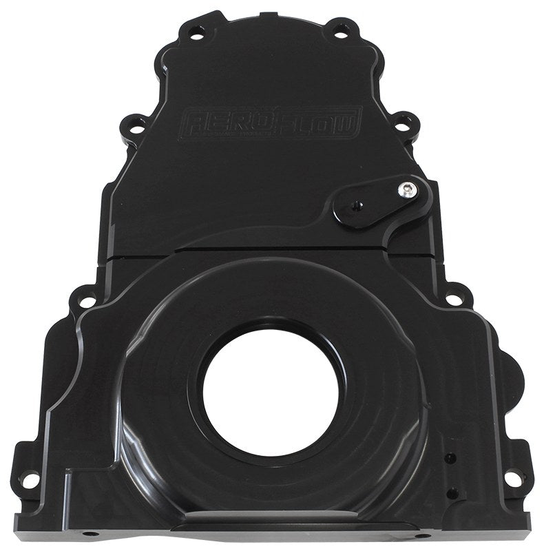 AF64-4361BLK - HOLDEN / CHEV LS BILLET 2 PIECTIMING COVER BLACK ANODISED