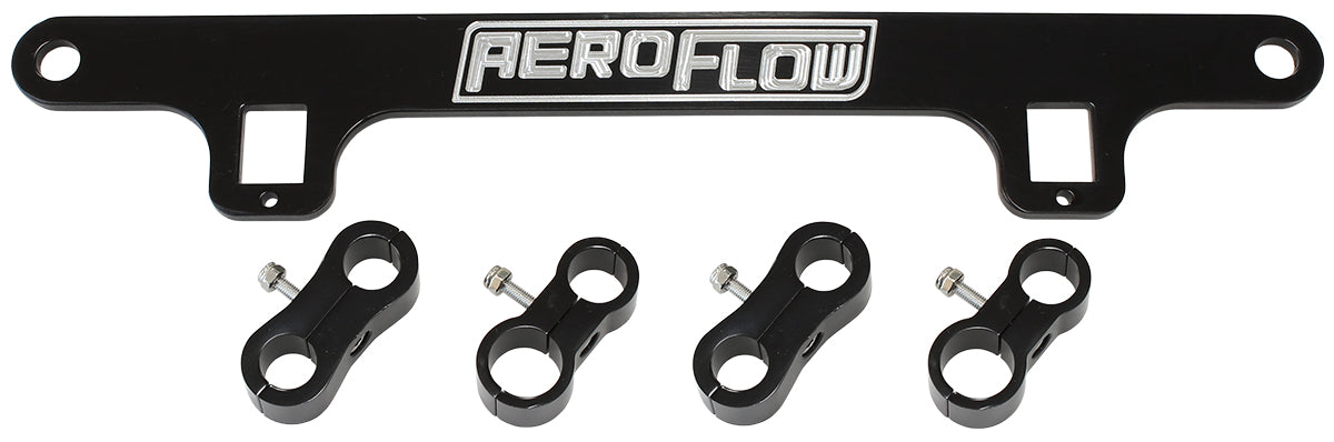 AF64-4369 - AEROFLOW FORD BARRA TURBO OIL LINE SUPPORT BRACKET FEED WATE