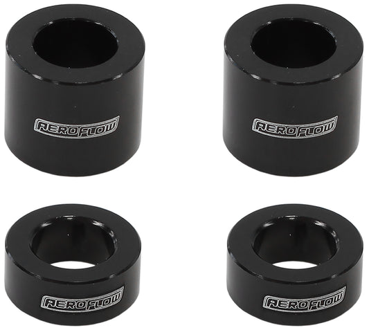 AF64-4376BLK - BILLET BOLT SPACERS M8 BLACK 5/16 PACK OF 4