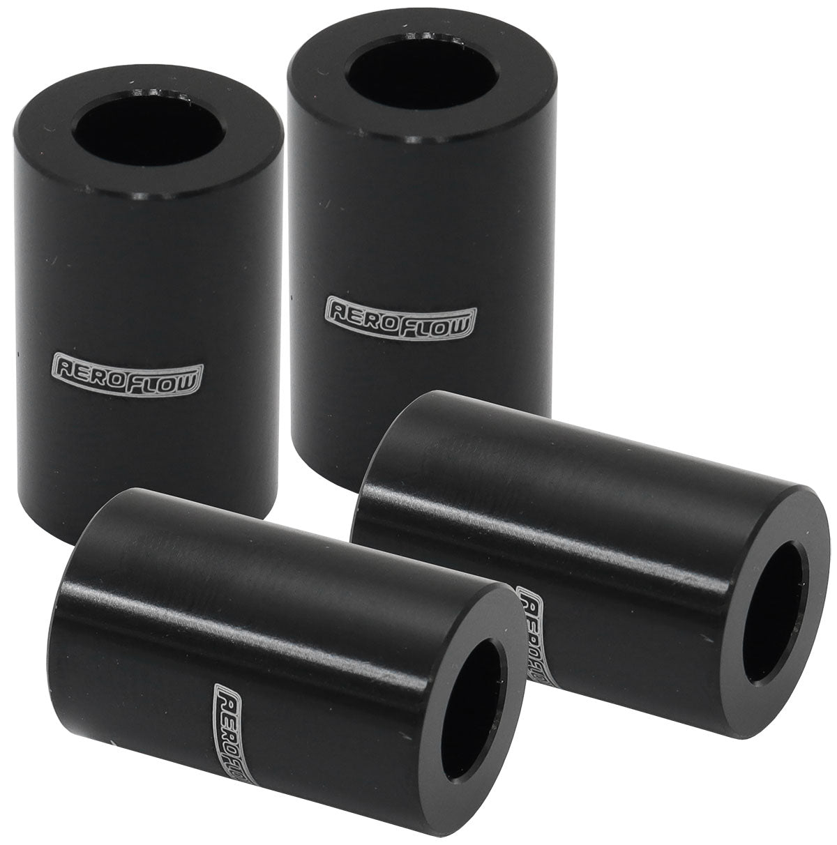 AF64-4378BLK - BILLET BOLT SPACERS M6 BLACK 19mm LONG PACK OF 4
