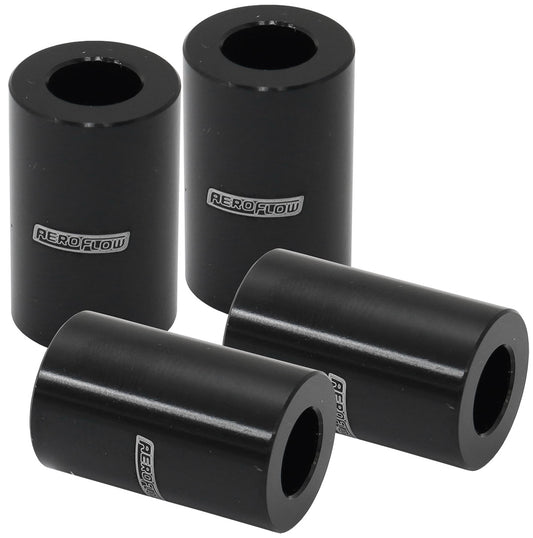 AF64-4378BLK - BILLET BOLT SPACERS M6 BLACK 19mm LONG PACK OF 4