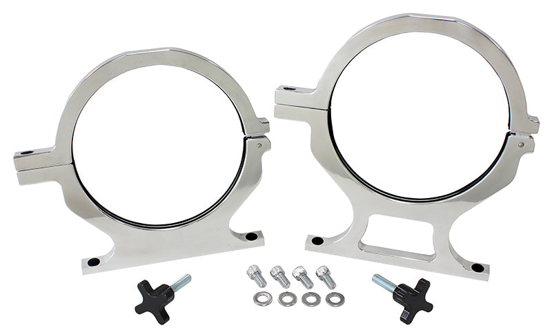 AF64-5000P - NOS BOTTLE BILLET BRACKETS *PAIR* POLISHED NITROUS