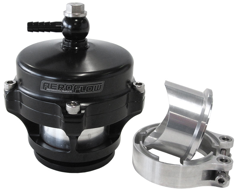 AF64-5050BLK - 50mm BLOW OFF VALVE BLACK FINISH V-BAND WELD-ON FLANGE