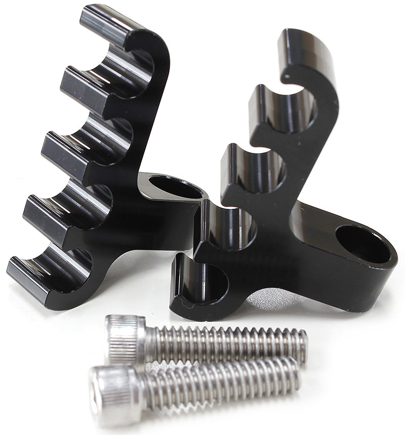 AF64-9704BLK - BLACK 4 WIRE LEAD SEPARATOR BOLT INTO VALVE COVER PAIR