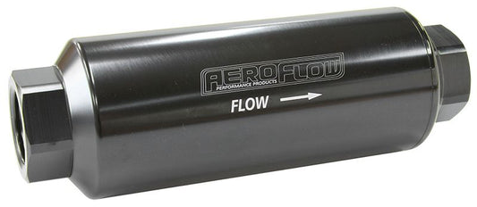 AF66-2043BLK-100 - AEROFLOW PRO FILTER 100 MICRONBLACK FEMALE -12 ORB 2.4" x 7"