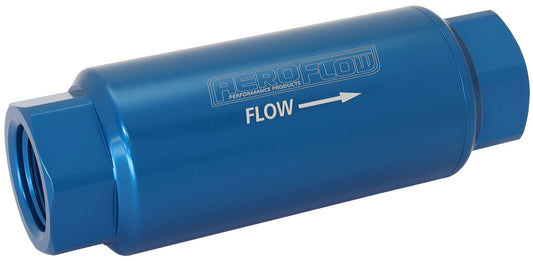 AF66-2044-100 - AEROFLOW PRO FILTER 100 MICRONBLUE FEMALE -12ORB 2" x 5.5"