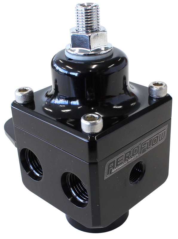 AF66-2048BLK - 4 PORT FUEL PRESSURE REGULATORBLACK CARB 1600+ HP 4-12 PSI