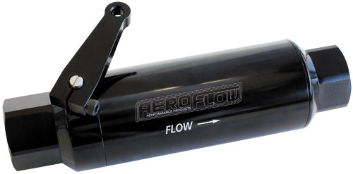 AF66-2051BLK - -12ORB INLINE FILTER WITH BALLVALVE STAINLESS STEEL 60 micr
