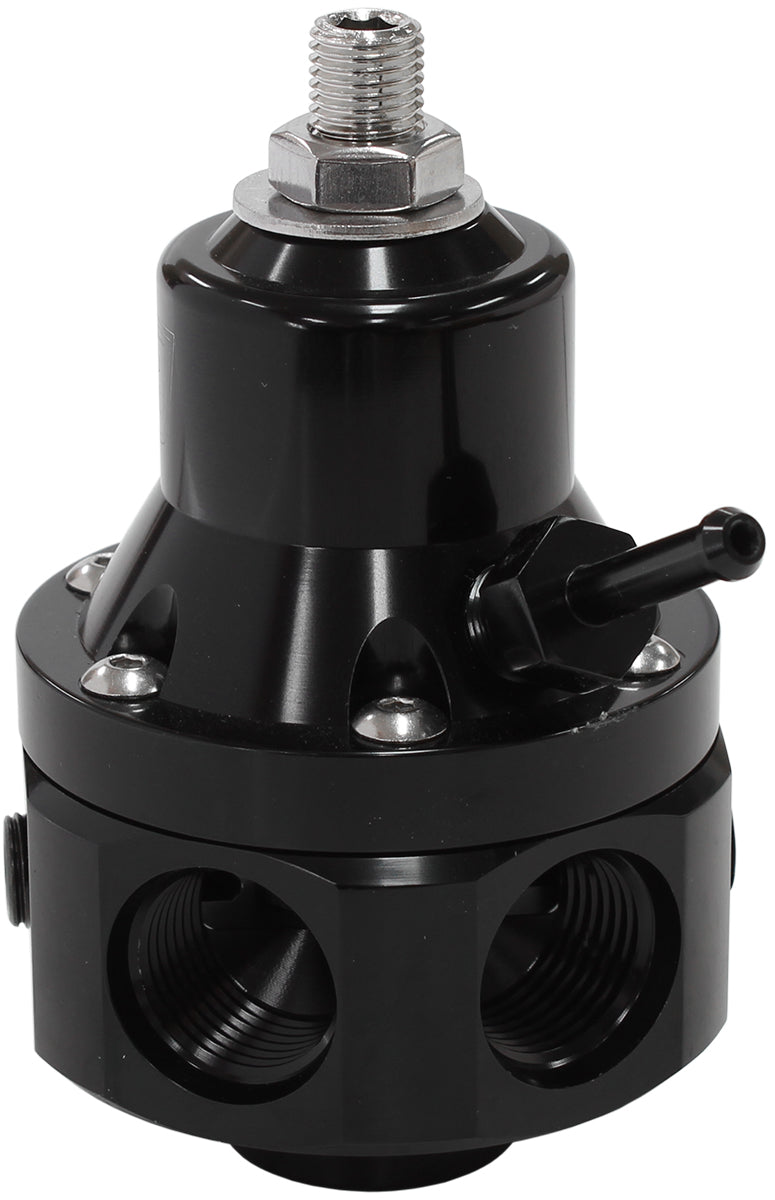 AF66-2060BLK - 2000HP EFI FUEL PRESSURE REG 4 PORT -8ORB E85 ALCOHOL BLACK