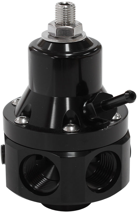 AF66-2060BLK - 2000HP EFI FUEL PRESSURE REG 4 PORT -8ORB E85 ALCOHOL BLACK