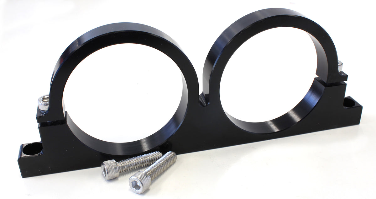 AF66-2246BLK - AEROFLOW BILLET DUAL BRACKET FOR 2.5" DIAM FILTER AF64-2150