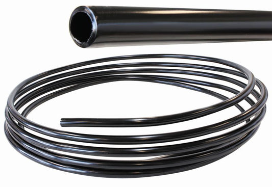AF66-2998BLK - Aluminium Fuel Line 1/4" (6.35mm) 25ft (7.6m) Length Roll Black Anodised Finish