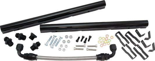 AF6999-6001 - GM LS FUEL RAIL KIT EFI INTAKEMANIFOLD RECTANGLE HI RISE LS3L92 Aeroflow - AF6999-6001