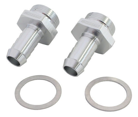 AF700-02S - HOLLEY INLET FITTING 1/2" BARBSILVER 7/8" X 20 TO 3/8" BARB