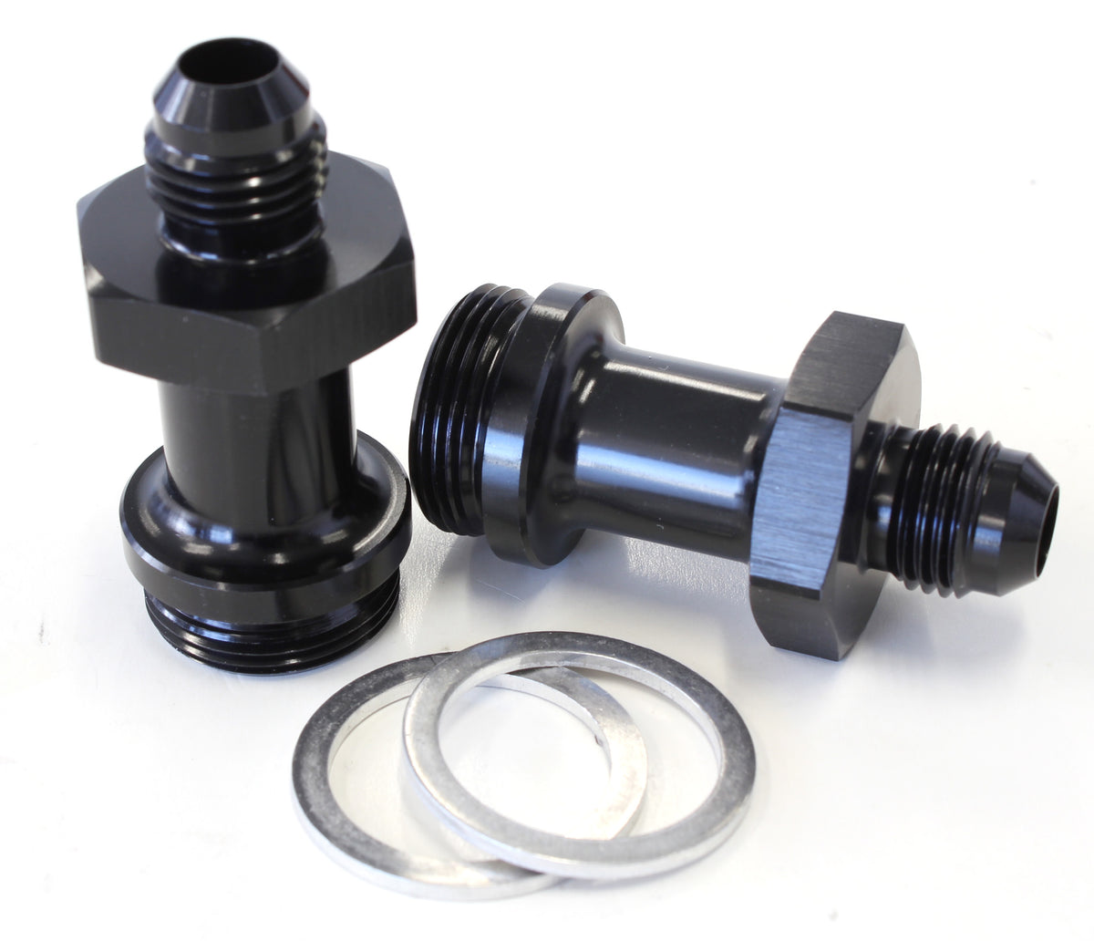 AF700-06-LBLK - HOLLEY INLET FITTING -6AN BLACK 7/8" X 20 TO -6AN LONG