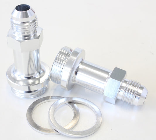 AF700-06-LS - HOLLEY INLET FITTING -6AN SILVER 7/8" X 20 TO -6AN LONG