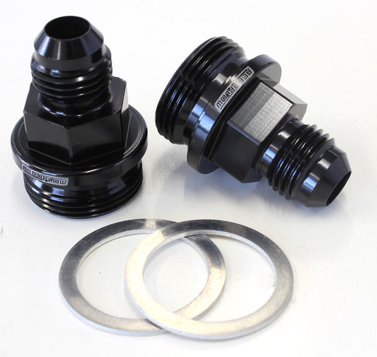 AF700-06BLK - HOLLEY INLET FITTING -6AN BLACK 7/8" X 20 TO -6AN SHORT