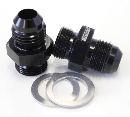 AF701-06BLK - BG / DEMON INLET FITTING -6AN BLACK 9/16" X 24 TO -6AN SHORT