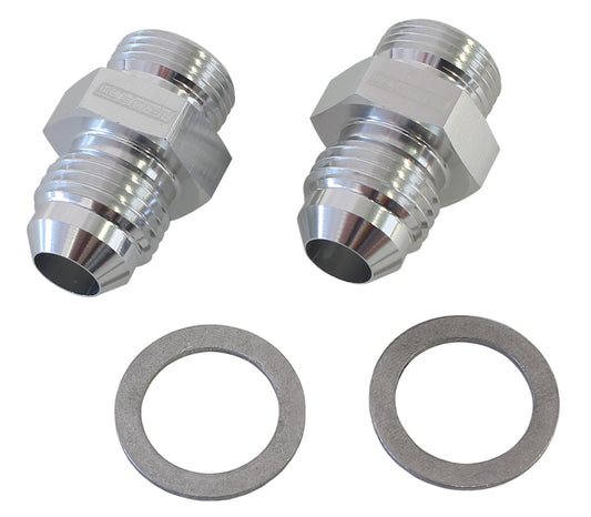 AF701-06S - BG / DEMON INLET FITTING -6AN SILVER 9/16" X 24 TO -6AN SHOR