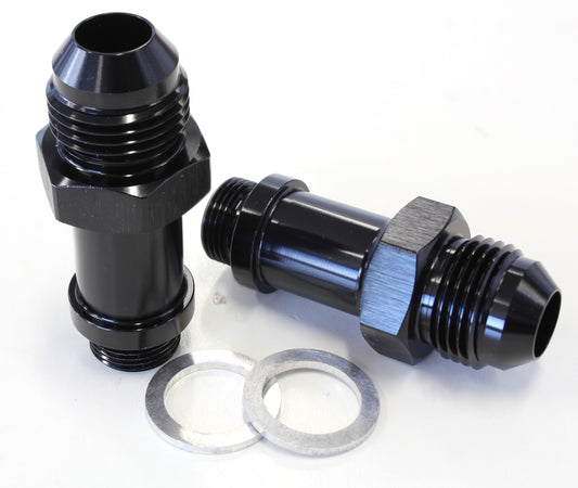 AF701-08BLK - BG / DEMON INLET FITTING -8AN BLACK 9/16" 45MM LONG TO -8AN